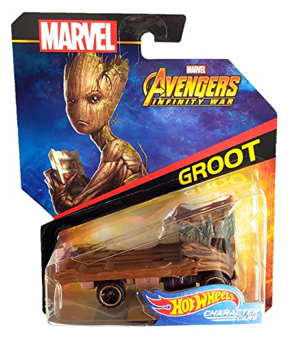 Hot Wheels Character Cars 2018 - Marvel Avengers Infinity War - Groot,Vintage Burgundy Metallic