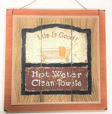 Amazon Com Life Is Good Hot Water Clean Towels Country Bath