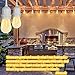 SUNTHIN Pack of 2 48ft LED Outdoor String Lights Patio Lights with White Cord 15 E26 Sockets 0.9 Watt 18 S14 Edison Bulbs 3 Spares Hanging Light Waterproof Wedding String Lighting