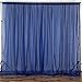 BalsaCircle 10 feet x 10 feet Navy Blue Sheer Voile Backdrop Drapes Curtains 2 Panels 5x10 ft - Wedding Ceremony Home Decorations