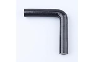 AC PERFORMANCE ID 1/2" (13mm), 90 Degree Elbow Coupler, Leg Length 3.5" (90mm), 3-Ply Reinforced, Universal Automotive Pure Silicone Hose, Black