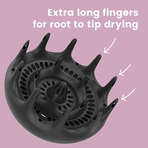 Xtava Black Orchid Hair Diffuser for Blow Dryers with 1.8 inch