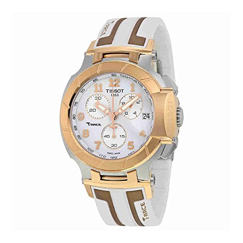 Tissot T-Race White Dial SS Silicone Chrono Quartz Men's Watch T0484172701200