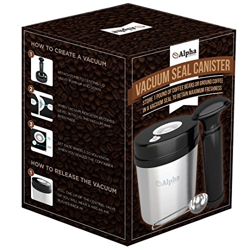 ★FREE SHIPPING★Coffee Storage Container. Best Vacuum Seal Canister For