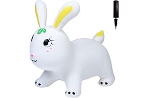 Tiayaiys Bouncy Horse Rabbit for Kids,Ride on Hopping Toy Outdoor Indoor Inflatable Jumping Animals,Hobby Horse Jumps,Holiday Birthday Gift 24 Months 2 3 4 5 6
