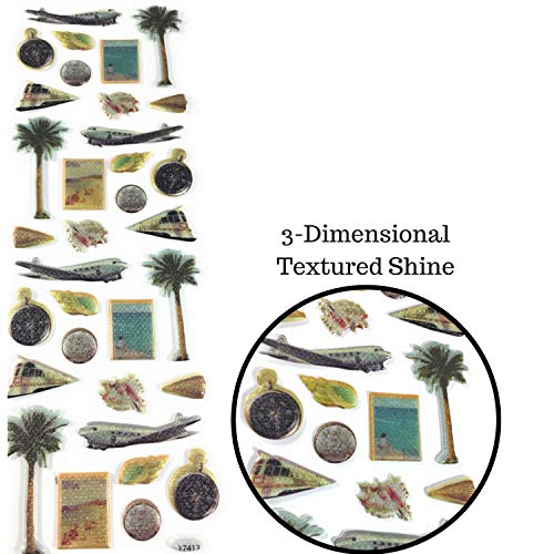 5 Travel+Nature+Scrapbook+Stickers+Vintage