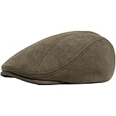 Men's Classic Newsboy Hat Stylish Suede Beret Casual Front Hat Stretch Head Around Ivy Flat Cap Gatsby Cabbie Hat