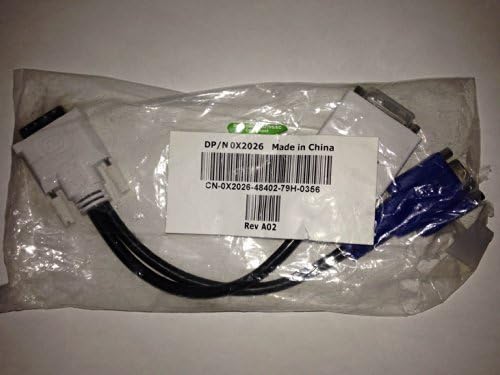 Dell X2026 DVI-I Splitter Cable DVI-I Male (24+5) to DVI-D Dual link (24+1) Female + VGA (HD15) Female