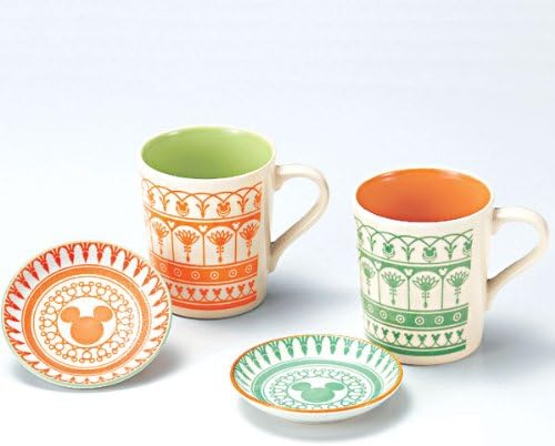 Amazon Co Jp ミッキー エキゾチカ 小皿付マグカップペアセット ディズニー おもちゃ
