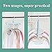 Clothes Hangers Space Saving 4 Packs Hanger Organizer Magic Space Saver Hangers Sturdy Plastic Cascading Hangers Smart Closet Organization for Home, College Dorm Room