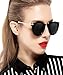 ATTCL Vintage Fashion Round Arrow Style Polarized Sunglasses for Women 11189 Black