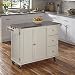 Liberty White Kitchen Cart with Stainless Steel Top by Home Styles primary