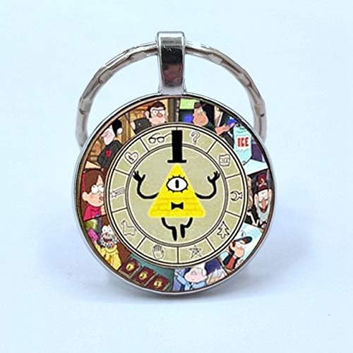 Gem Keychain Drama Gravity Falls Mysteries Bill Cipher Wheel Time Gems Pendant Keychain