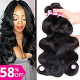 Gabrielle (10 12 14) 3 Bundles Brazilian Hair Body Wave 100% Unprocessed Brazilian Virgin Human Hair Weave Hair Bundles Extensions Natural Color 8-28 Inch