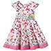Bonny Billy Little Girl's Cap-Sleeve 100% Cotton Woven Butterfly Swing Skirt Dress