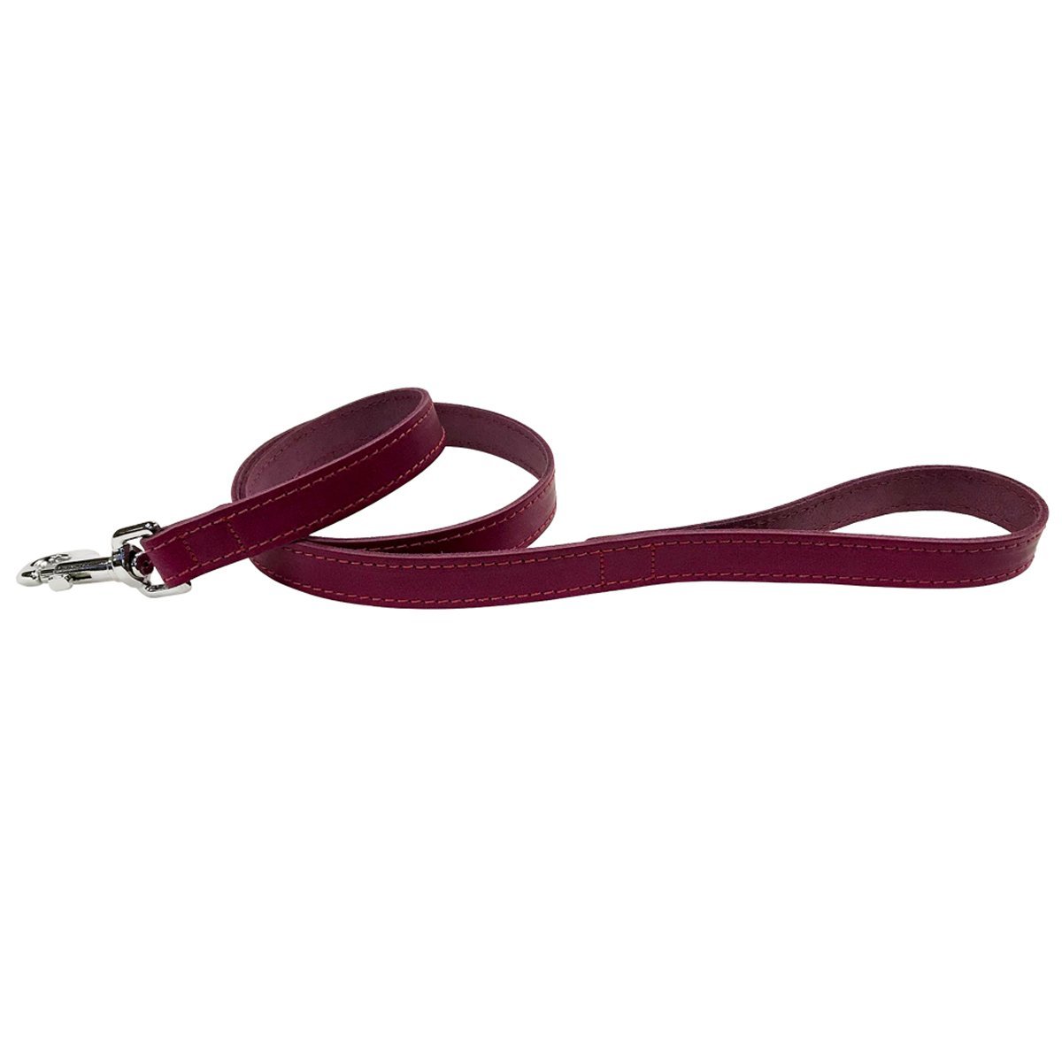 BBD PET PRODUCTS Leather Lead, 3/4 x 40-Inch, Boysenberry