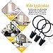 Rose Home Fashion 36 Pack, 1.26 inch Curtain Clips, Curtain Rings, Curtain Rings with Clips, Curtain Clip Rings, 1.26 inch Interior Diameter-Black