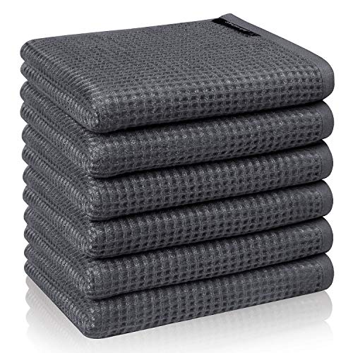 6Pack-Waffle-Weave-Kitchen-Towels-Bamboo-fiber-cotton-Cleaning-Dish-Towel-Super-Soft-Super-Absorbent-and-Quick-Drying-Anti-Odor-Very-Suitable-for-Kitchen-and-Cleaning-Kitchenware-1328inGray