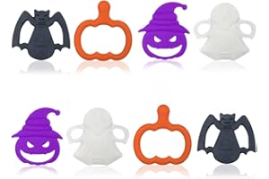 Anditoy 8 Pack Halloween Teething Toys Halloween Teether for 3-12 Months Baby Toddlers Halloween Treat Bags Gifts