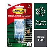 Command 4-packages of Outdoor Window Hook, , 4 hooks total (17093CLR-AWES)