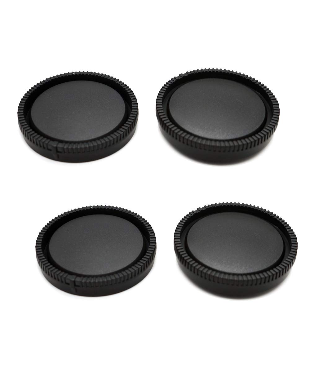 Camera Body Cover + Lens Rear Cap for Sony E-Mount fit A7CII ZV1 a7RIV a7Riii a7iii A7R A7S A7SII A6700 A6400 A6300 A6000 Camera 2-Pack