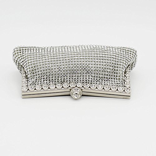 Kingluck the Rhinestone Diamond Wedding Special Occasion Evening Handbags/clutchs (silver)