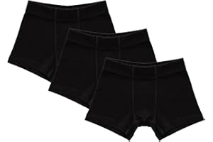 ORGANICKID Boys 100% Organic 100% Cotton Underwear GOTS Certified Kids Toddler Boxer Briefs Pack of 3