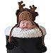 Huggalugs Baby Toddler or Adult Knit Moose Hat with Antlers S