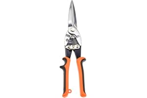 Finder 12" Aviation Snips, Long Straight Cut Tin Snips Cutting Shears Power Cutter with CR-V Blade & Comfortable Grip, 300mm 