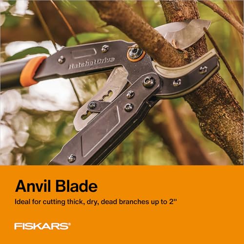 Fiskars 32" Ratchet Drive Garden Anvil Loppers, 2" Cut Capacity photo 11