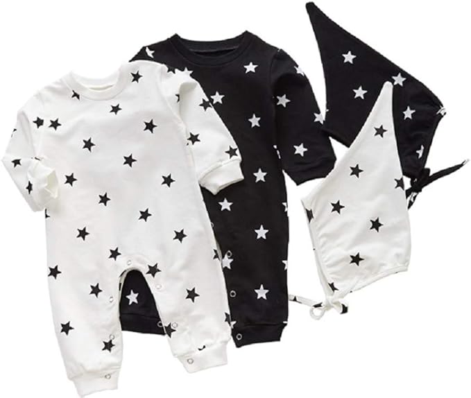Amazon Co Jp F S Maumu 2点セット 星柄 ベビー 男の子 女の子 ボンネット 長袖 Tシャツ トレーナー 足つき ロンパース セット 幼児 赤ちゃん 韓国 ベビー服 ジャンプスーツ カバーオール 部屋着 服 ファッション小物 Amazon Co Jp F S Maumu 2点セット 星柄 ベビー 男の子 女の子 ボンネット 長袖 Tシャツ トレーナー 足つき ロンパース セット 幼児 赤ちゃん 韓国 ベビー服 ジャンプスーツ カバーオール 部屋着 服 ファッション小物