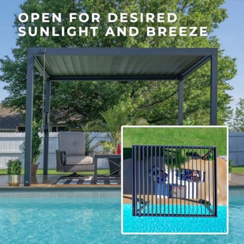 Backyard Discovery Sarasota 12x10 Louvered Pergola Review: Adjustable Steel Roof image 23