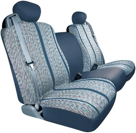 Saddleman Rear Bench/Backrest Custom Made Seat Cover - Saddle Blanket Fabric (Blue)