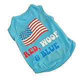 Summer Apparel Puppy dog pet clothes summer the usa flag vest sleeveless dog t-shirts apparel