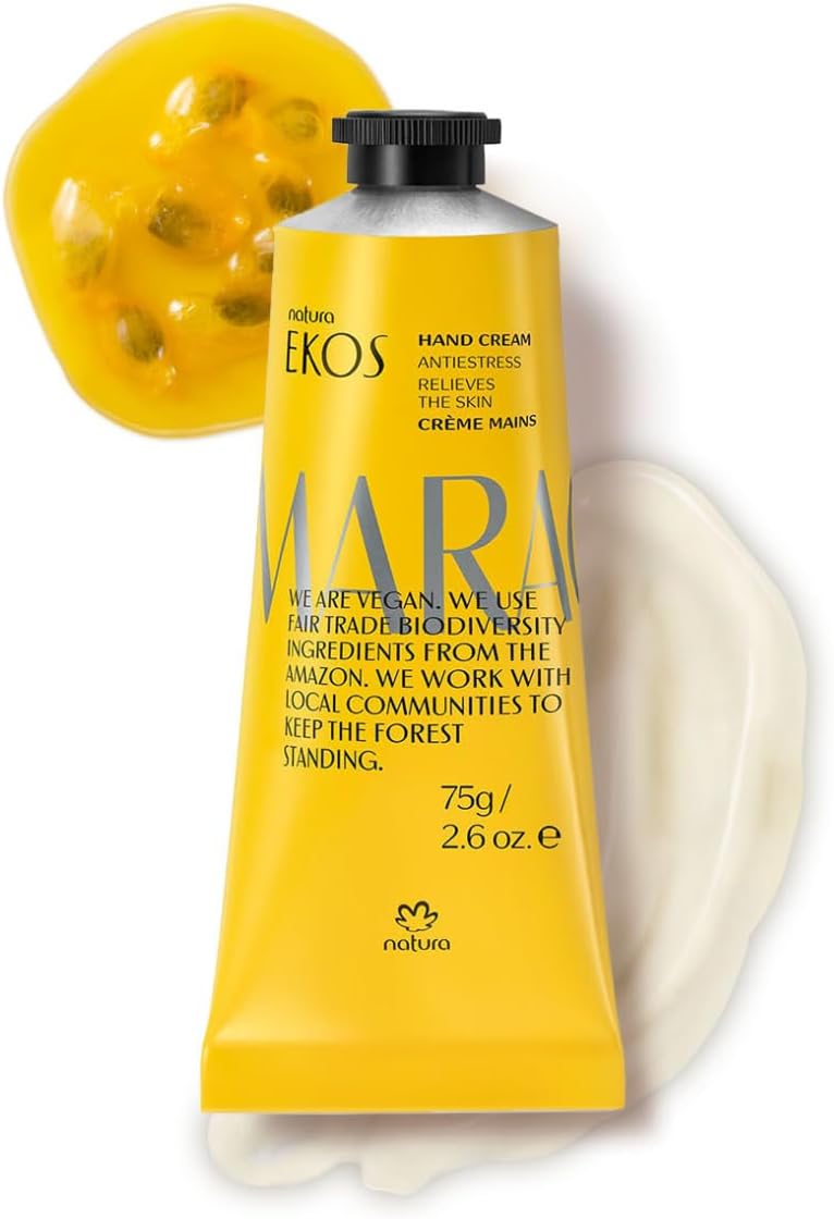NATURA Ekos Maracuja Hand Cream Comfort Hydration Dry Damaged Hands 75g Vegan