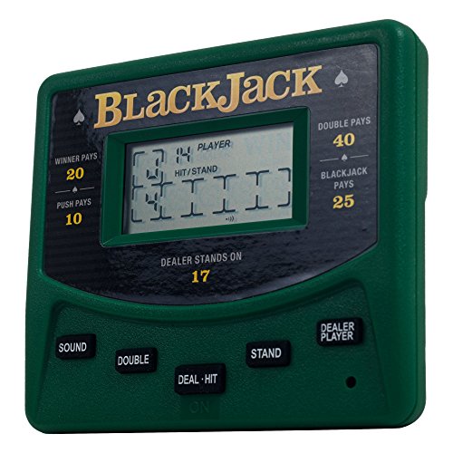 Las Vegas Style Electronic Handheld Blackjack Game - Includes Bonus Deck of Cards!