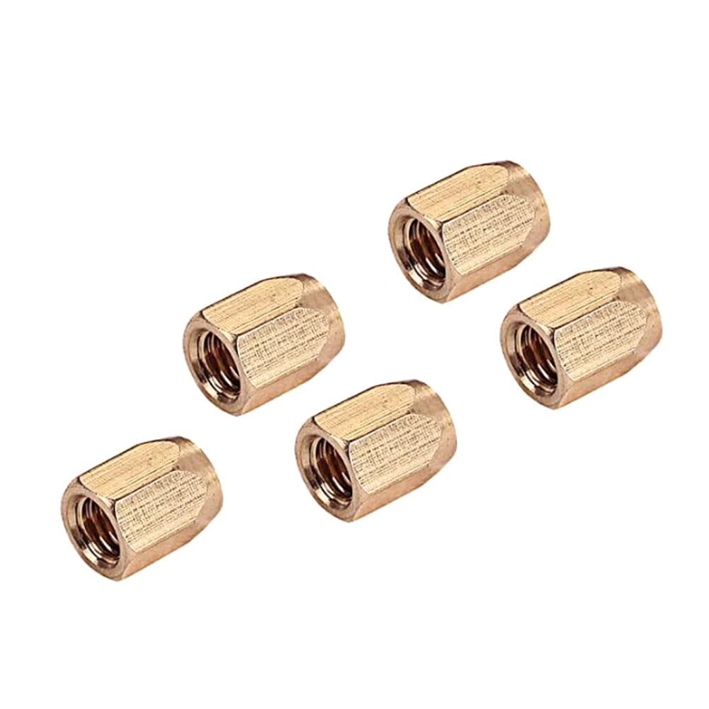 Alnicov Guitar Truss Nut,5 Pcs Brass Electric Guitar Truss Rod Neck Nut for Guitar Accessory Replacement