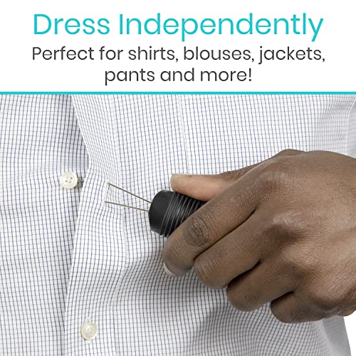 Vive Button Hook with Zipper Pull Dressing Helper for Arthritis One