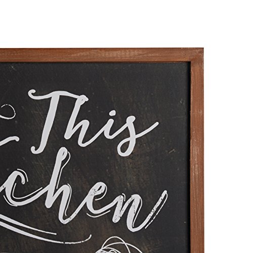 Nikky Home Wood Framed Chalkboard Kitchen Wall Art Poster Import