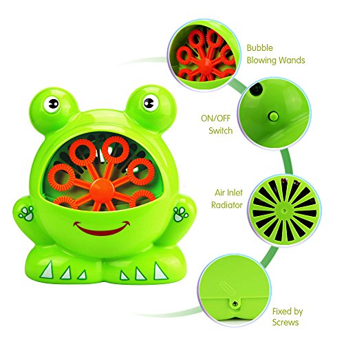 Bubbles Hurricane Machine, Betheaces Toys for Kids Boys Girls Age of 4,5,6,7,8-16 Durable Bubble Maker 500 Bubbles per Minute for Outdoor and Indoor Use with Bubble Solution (2*120ml)