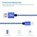 Tchange TLH-09 Lightning Cable with Ultra-compact Connector Charging Cable Cord for iPhone7/7plus/6/6plus/6s/6splus,iPhone 5/SE - iPad - iPod on Latest IOS10 - Blue/White