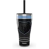 Tervis Traveler NBA Memphis Grizzlies - Night Game Triple Walled Insulated Tumbler Travel Cup Keeps Drinks Cold & Hot, 30oz with Straw Lid, Stainless Steel