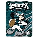 NFL Philadelphia Eagles Mickey Mouse Ultra Plush Micro Super Soft Raschel Throw Blanket