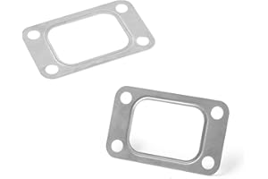 YYTQP 2 PCS T3 Turbine Flange Gasket, Stainless Steel 4-Hole Washer, Turbocharger Intake Manifold Flange Gasket, Universal for T3 T34 T35 T38 GT35 GT35R