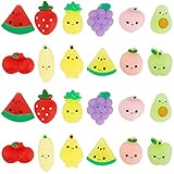 Cllayees 24 Pcs Squishy Toys, Fruits Mochi