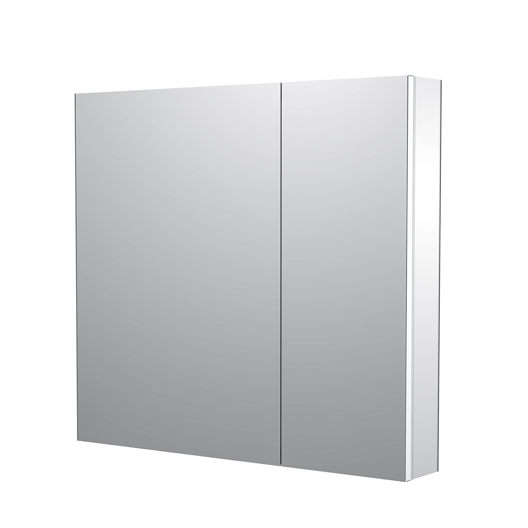 Photo 1 of Sunrosa Medicine Cabinet with Mirror, 30" W x 31.5" H, 2 Asymmetrical Doors, Wall-Mounted & Recessed Bathroom Medicine Cabinet with Tempered Glass Mirror