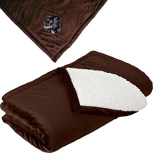 Cherrybrook Dog Breed Embroidered Mountain Lodge Reversible Blanket - Brown - Staffordshire Bull Terrier