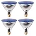 7Pandas LED Blue Light Par38 Flood Light Bulbs, 1200 Lumen for Porch True Color Full Glass Outdoor Waterproof LED Lights, E26 Base 90W Halogen Equivalent Halloween, Christmas, Holiday Lighting, 4-Pack
