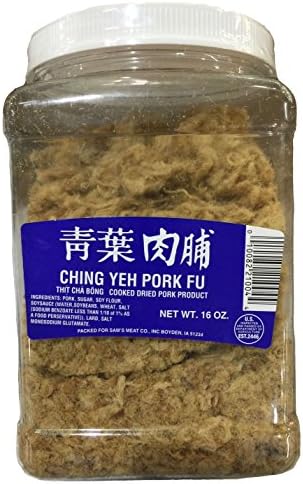 Cooked Dried Pork Product (Large Pork Fu) - 16oz (Pack of 1)