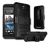 CASEFORMERS Duo Armor Black for HTC Desire 510 Combo Case with Stand and Holster